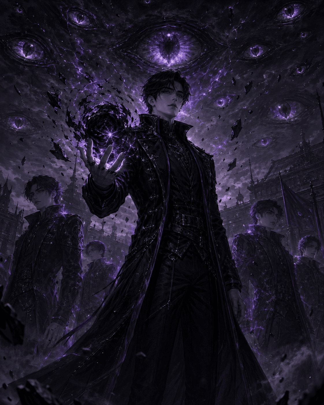 Arthav beneath a violet sky of watching eyes